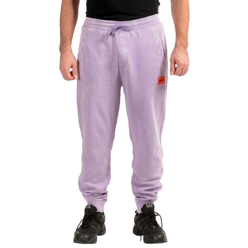 Hugo Boss Men's Doak Logo Patch Knit Sweat‎ Pants Joggers Light Purple Size XL